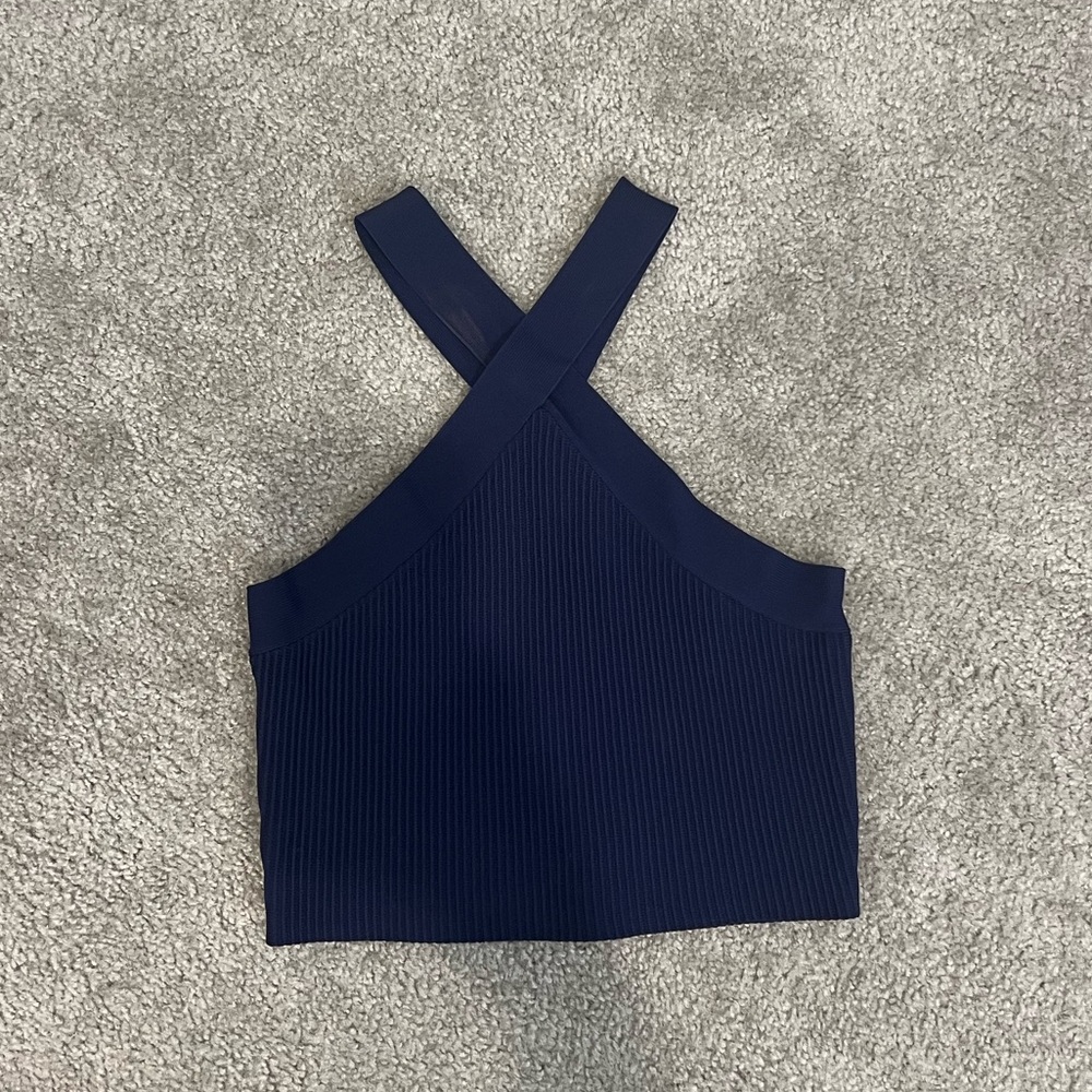 Blue Crop Top